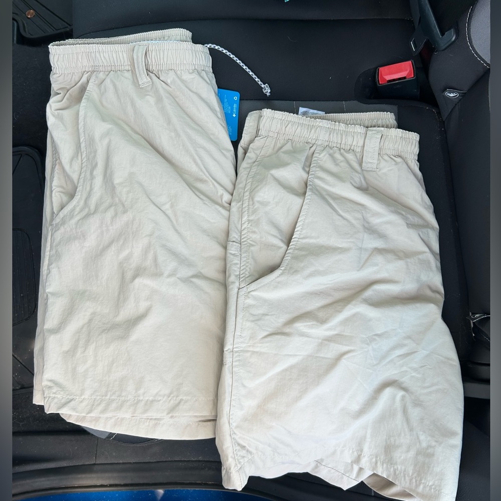 Columbia Light Tan Outdoor Shorts Bundle 2 pack